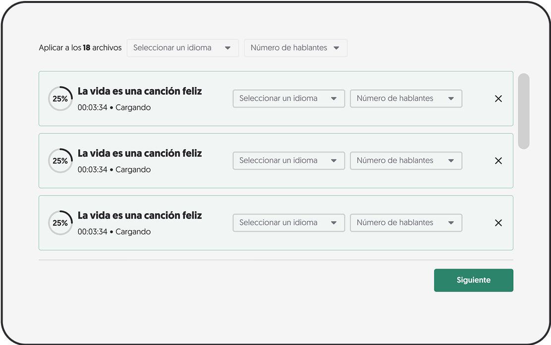 Screenshot of the Amberscript application interface