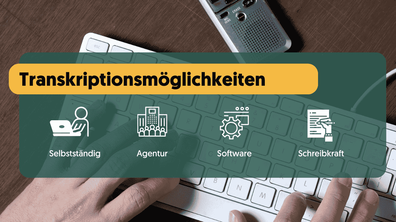 Infografik mit übersicht von Transkriptionsmöglichkeiten