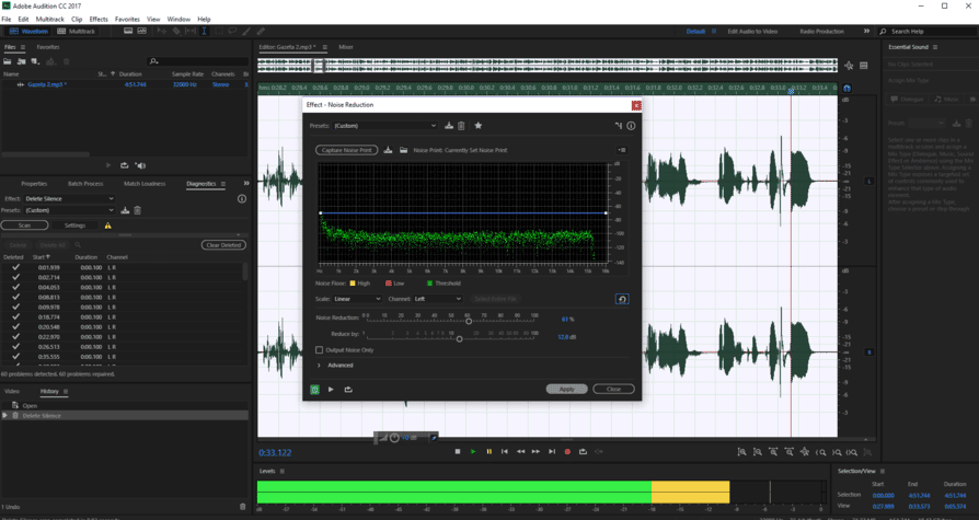 Hoe kan ik audiokwaliteit verbeteren met Adobe Audition: stap 2