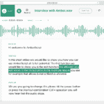 Amberscript speech-to-text online editor view