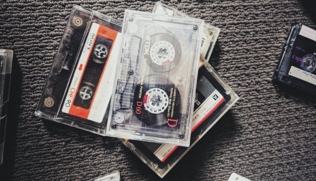 cassettes lying on the rug