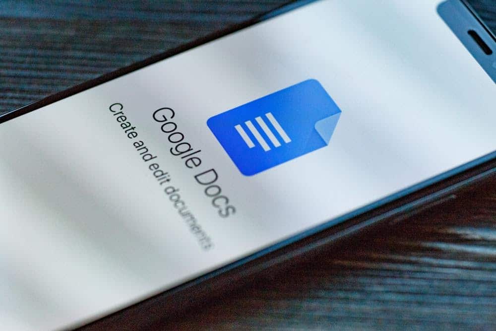 Google Docs mobile app launching screen view