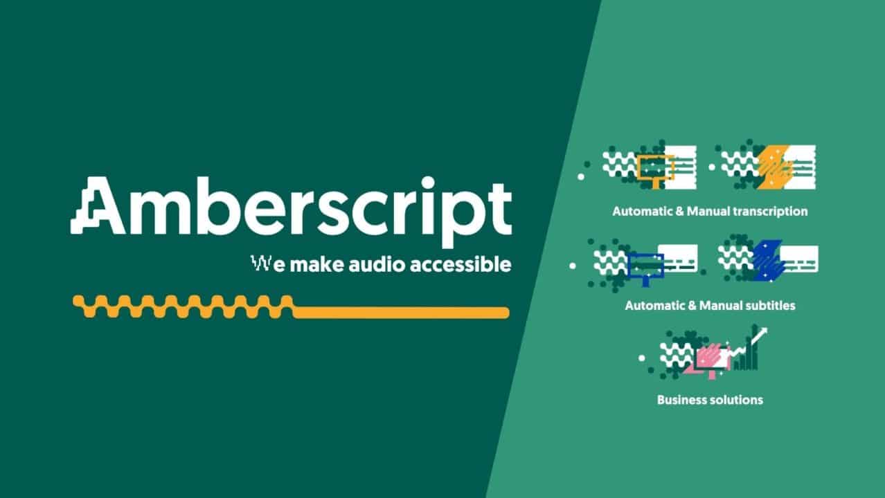 Logo of Amberscript: We make audio accessible