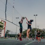 people playing volleyball