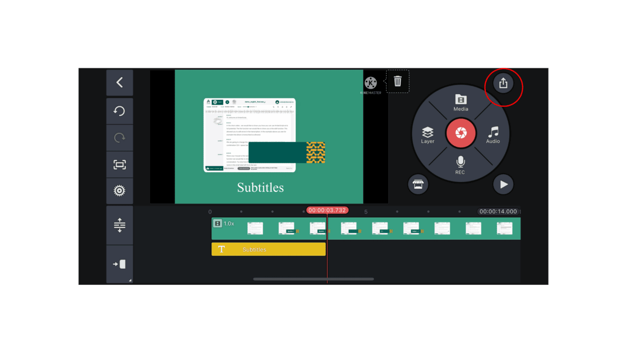 Export your video in KineMaster