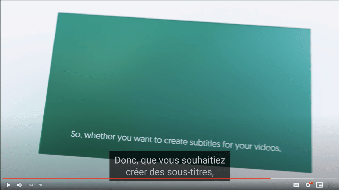 An example of an Amberscript video with French subtitles