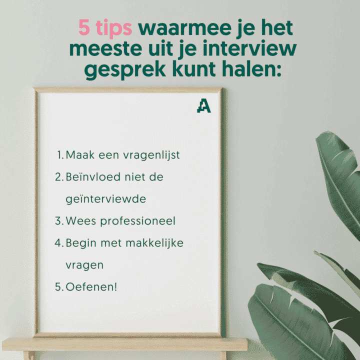 5 tips voor het houden van een interview.