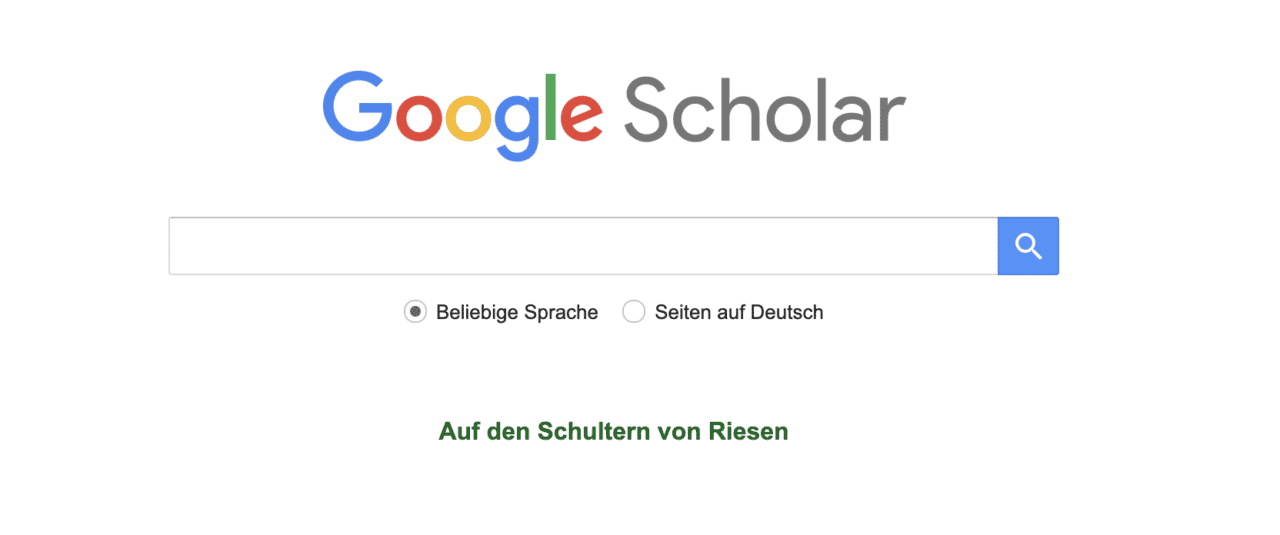 Screenshot Google Scholar