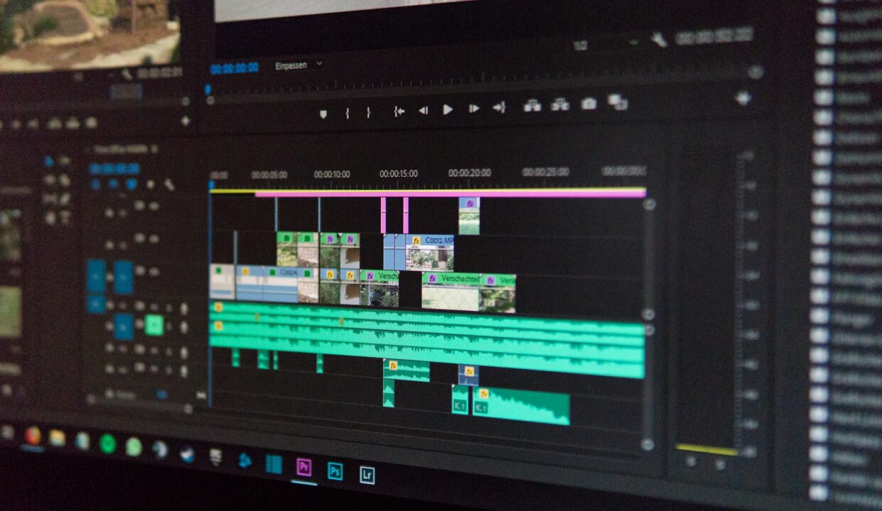 computer auf dem final cut programm geöffnet ist