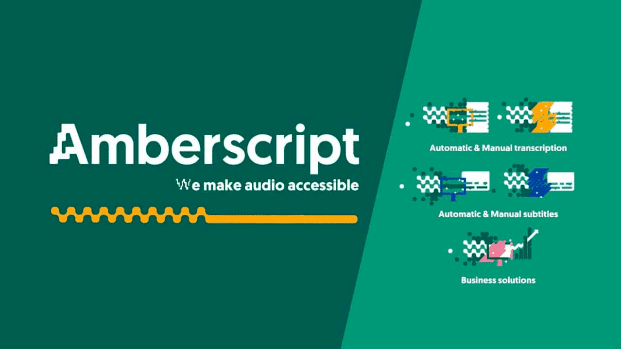 Amberscript ondertiteling software logo's.