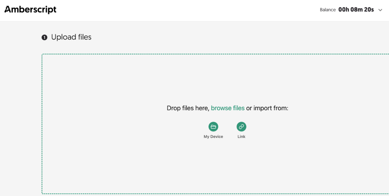 Upload your files to Amberscript's paltform