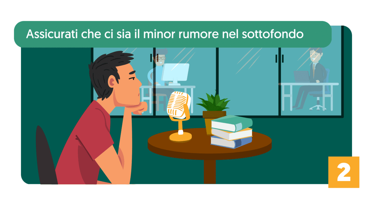 Assicurati che ci sia il minor rumore nel sottofondo