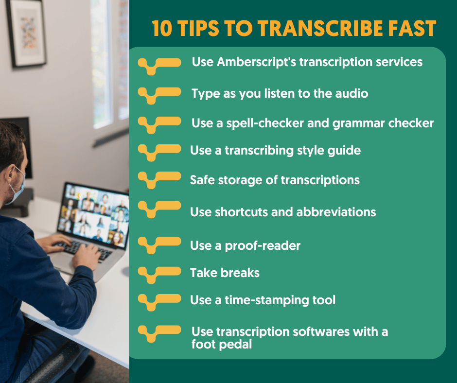 How to Transcribe Fast: 10 Tips | Amberscript