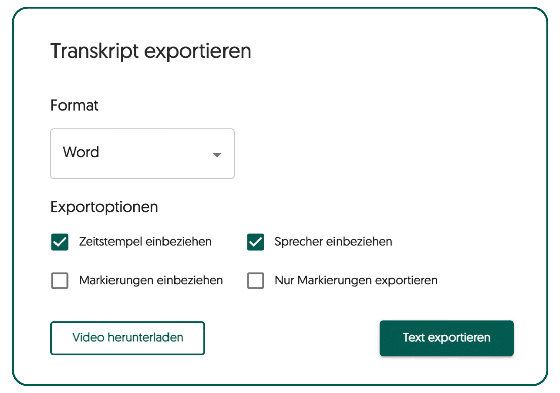 Dritter Schritt zur automatische Transkription