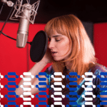 Woman dubbing