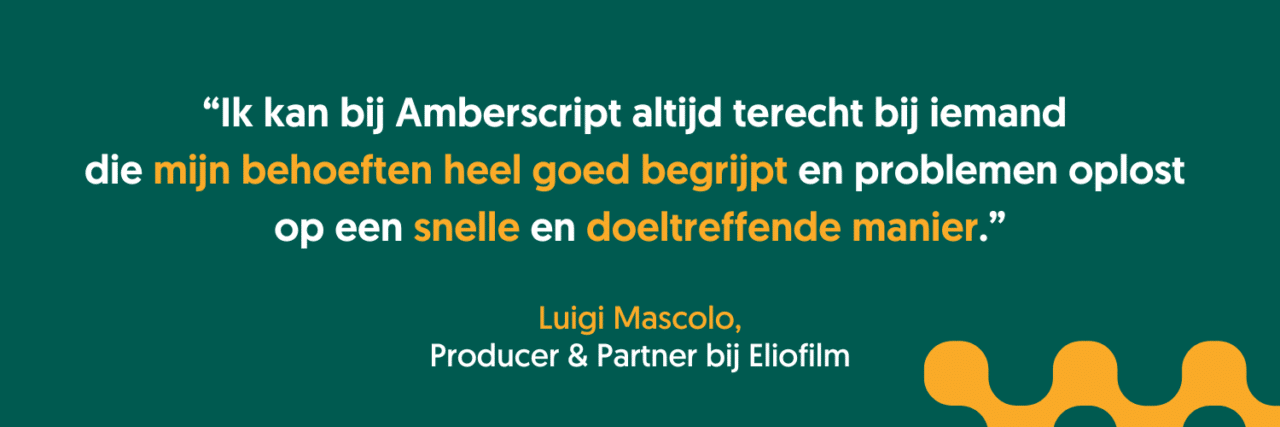 Second Quote from Luigi - Producer and Partner at Eliofilm
